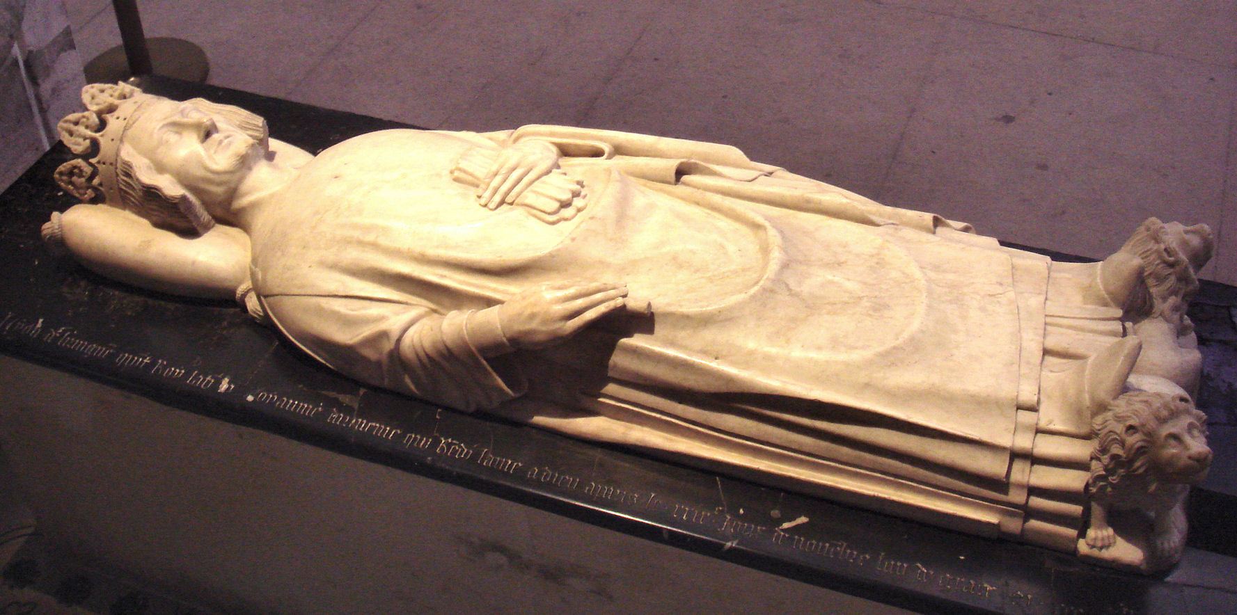 The tomb of King Leo V of Armenian Cilicia, at the Cathédrale royale de Saint-Denis, just north of Paris
