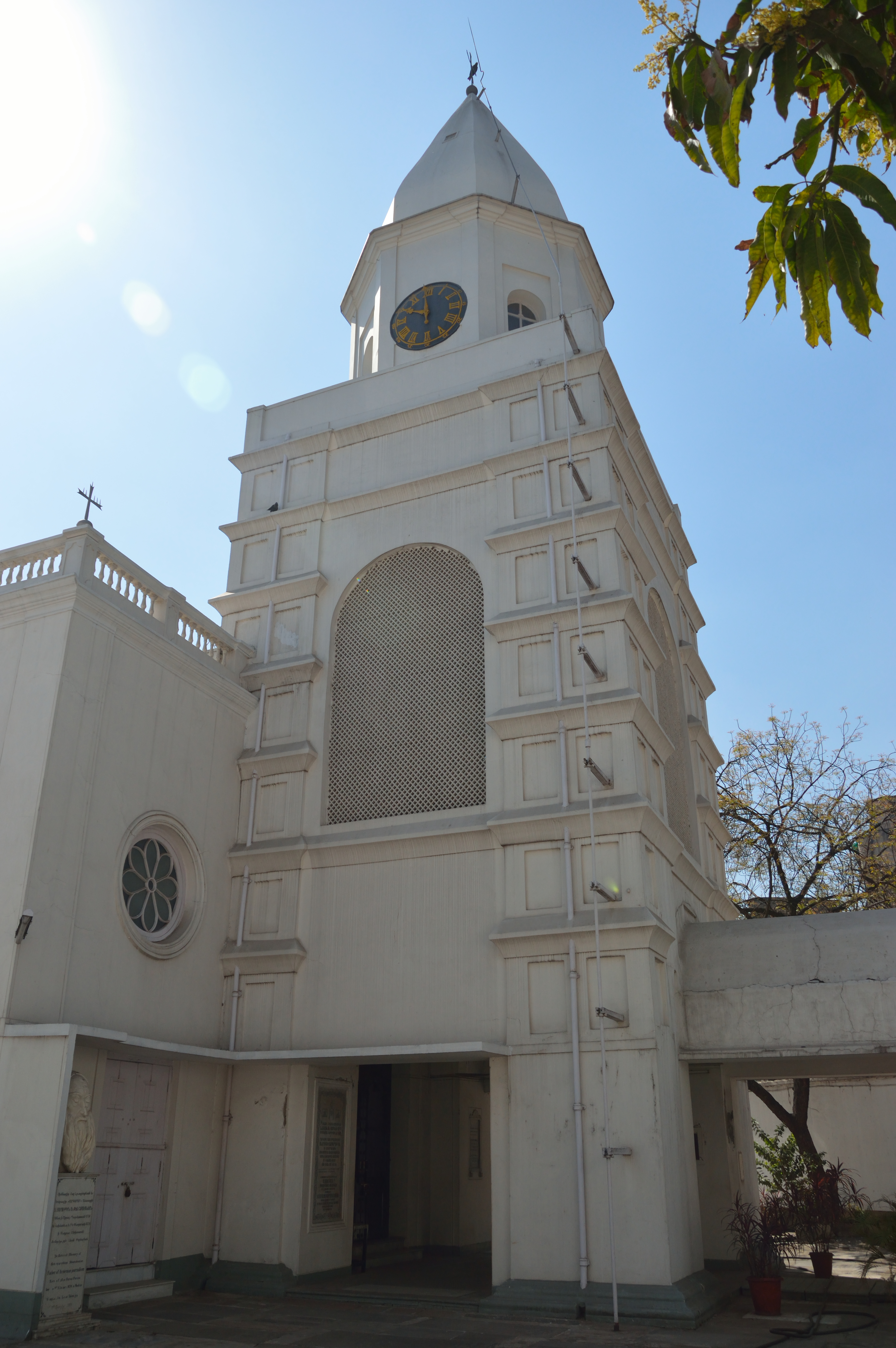 The clock tower at the Armenian Holy Church of Nazareth, Calcutta (Kolkata), early 18th century
