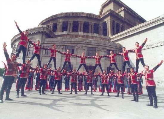 The Bert, or “Fortress” – a dance with a clearly descriptive name, being performed by a group of that same name, in front of the Opera House in Yerevan, Armenia